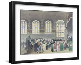 Court of Chancery, Lincoln's Inn Hall, Engraved by Constantine Stadler (Fl.1780-1812), 1808-T. Rowlandson-Framed Giclee Print