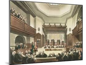 Court of Common Pleas, Westminster Hall, from The Microcosm of London, Engraved by J. C. Stadler-Thomas Rowlandson-Mounted Giclee Print