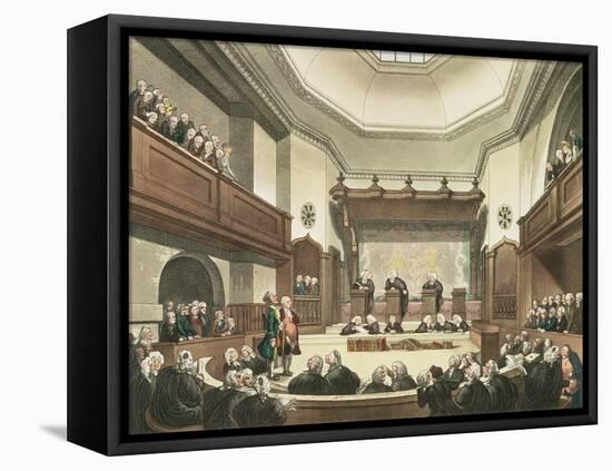 Court of Common Pleas, Westminster Hall, from The Microcosm of London, Engraved by J. C. Stadler-Thomas Rowlandson-Framed Stretched Canvas