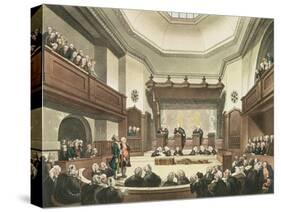 Court of Common Pleas, Westminster Hall, from The Microcosm of London, Engraved by J. C. Stadler-Thomas Rowlandson-Stretched Canvas