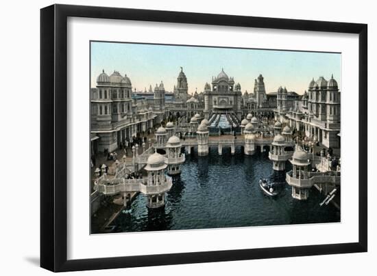 Court of Honour, Imperial International Exhibition, London, 1909-Valentine & Sons-Framed Giclee Print