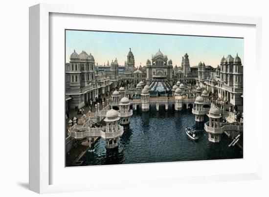 Court of Honour, Imperial International Exhibition, London, 1909-Valentine & Sons-Framed Giclee Print