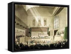 Court of King's Bench, Westminster Hall-T. & Pugin Rowlandson-Framed Stretched Canvas