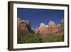 Court of Patriarchs, Abraham Peak, Isaac Peak, Mt Moroni and Jacob Peak, Zion Nat'l Pk, Utah, USA-Peter Barritt-Framed Photographic Print