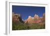 Court of Patriarchs, Abraham Peak, Isaac Peak, Mt Moroni and Jacob Peak, Zion Nat'l Pk, Utah, USA-Peter Barritt-Framed Photographic Print