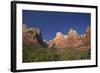 Court of Patriarchs, Abraham Peak, Isaac Peak, Mt Moroni and Jacob Peak, Zion Nat'l Pk, Utah, USA-Peter Barritt-Framed Photographic Print