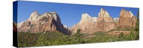 Court of Patriarchs, Abraham Peak, Isaac Peak, Mt Moroni and Jacob Peak, Zion Nat'l Pk, Utah, USA-Peter Barritt-Stretched Canvas