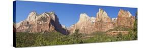 Court of Patriarchs, Abraham Peak, Isaac Peak, Mt Moroni and Jacob Peak, Zion Nat'l Pk, Utah, USA-Peter Barritt-Stretched Canvas