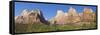 Court of Patriarchs, Abraham Peak, Isaac Peak, Mt Moroni and Jacob Peak, Zion Nat'l Pk, Utah, USA-Peter Barritt-Framed Stretched Canvas