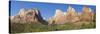 Court of Patriarchs, Abraham Peak, Isaac Peak, Mt Moroni and Jacob Peak, Zion Nat'l Pk, Utah, USA-Peter Barritt-Stretched Canvas