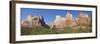 Court of Patriarchs, Abraham Peak, Isaac Peak, Mt Moroni and Jacob Peak, Zion Nat'l Pk, Utah, USA-Peter Barritt-Framed Photographic Print