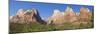 Court of Patriarchs, Abraham Peak, Isaac Peak, Mt Moroni and Jacob Peak, Zion Nat'l Pk, Utah, USA-Peter Barritt-Mounted Photographic Print