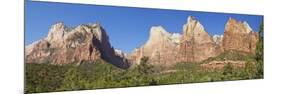 Court of Patriarchs, Abraham Peak, Isaac Peak, Mt Moroni and Jacob Peak, Zion Nat'l Pk, Utah, USA-Peter Barritt-Mounted Photographic Print