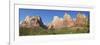 Court of Patriarchs, Abraham Peak, Isaac Peak, Mt Moroni and Jacob Peak, Zion Nat'l Pk, Utah, USA-Peter Barritt-Framed Photographic Print