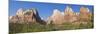 Court of Patriarchs, Abraham Peak, Isaac Peak, Mt Moroni and Jacob Peak, Zion Nat'l Pk, Utah, USA-Peter Barritt-Mounted Photographic Print