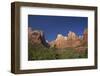 Court of Patriarchs, Abraham Peak, Isaac Peak, Mt Moroni and Jacob Peak, Zion Nat'l Pk, Utah, USA-Peter Barritt-Framed Photographic Print