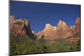 Court of Patriarchs, Abraham Peak, Isaac Peak, Mt Moroni and Jacob Peak, Zion Nat'l Pk, Utah, USA-Peter Barritt-Mounted Photographic Print