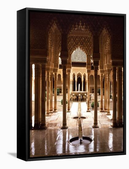 Court of the Lions, 14th century, Alhambra Palace, Spain-null-Framed Stretched Canvas