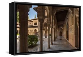 Court of the Lions, Alhambra, Granada, Province of Granada, Andalusia, Spain-Michael Snell-Framed Stretched Canvas