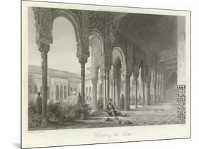 Court of the Lions, Alhambra, Granada, Spain-Philibert Joseph Girault de Prangey-Mounted Giclee Print