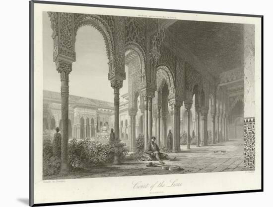 Court of the Lions, Alhambra, Granada, Spain-Philibert Joseph Girault de Prangey-Mounted Giclee Print