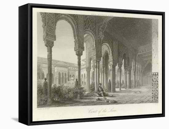 Court of the Lions, Alhambra, Granada, Spain-Philibert Joseph Girault de Prangey-Framed Stretched Canvas
