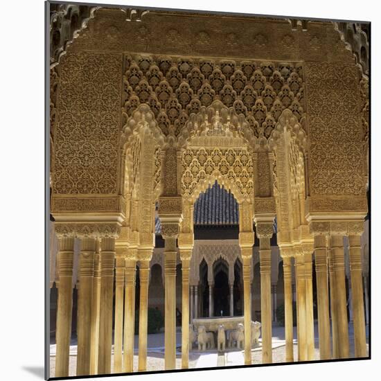 Court of the Lions, Alhambra Palace, UNESCO World Heritage Site, Granada, Andalucia, Spain, Europe-Stuart Black-Mounted Photographic Print