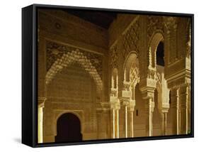 Court of the Lions in the Alhambra Palace in Granada, Andalucia, Spain-Michael Busselle-Framed Stretched Canvas