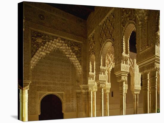 Court of the Lions in the Alhambra Palace in Granada, Andalucia, Spain-Michael Busselle-Stretched Canvas