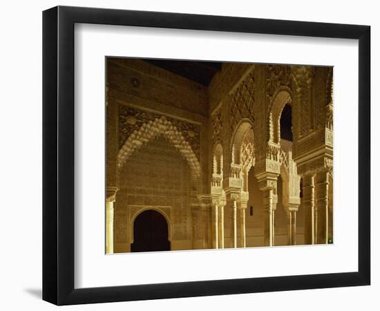 Court of the Lions in the Alhambra Palace in Granada, Andalucia, Spain-Michael Busselle-Framed Photographic Print