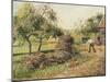 Court of the Mother Lucien, Eragny-Camille Pissarro-Mounted Giclee Print