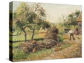 Court of the Mother Lucien, Eragny-Camille Pissarro-Stretched Canvas