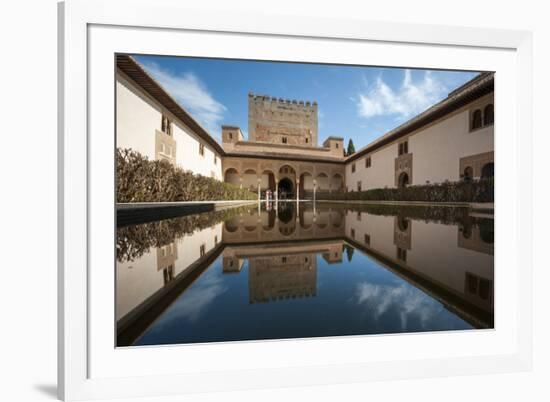 Court of the Myrtles, Alhambra, Granada, Province of Granada, Andalusia, Spain-Michael Snell-Framed Photographic Print