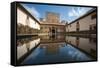 Court of the Myrtles, Alhambra, Granada, Province of Granada, Andalusia, Spain-Michael Snell-Framed Stretched Canvas