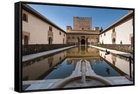 Court of the Myrtles, Alhambra, Granada, Province of Granada, Andalusia, Spain-Michael Snell-Framed Stretched Canvas