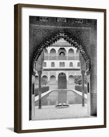 Court of the Myrtles, Alhambra, Spain, 1893-John L Stoddard-Framed Giclee Print