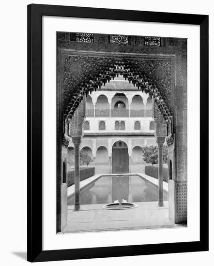 Court of the Myrtles, Alhambra, Spain, 1893-John L Stoddard-Framed Premium Giclee Print