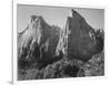 Court Of The Patriarchs Zion National Park Utah 1933-1942-Ansel Adams-Framed Art Print