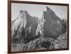 Court Of The Patriarchs Zion National Park Utah 1933-1942-Ansel Adams-Framed Art Print