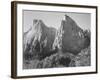 Court Of The Patriarchs Zion National Park Utah 1933-1942-Ansel Adams-Framed Art Print