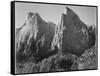 Court Of The Patriarchs Zion National Park Utah 1933-1942-Ansel Adams-Framed Stretched Canvas