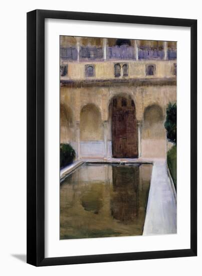 Court of the Pool, Alhambra, Granada, 1917 (Patio de la Alberca, Alhambra, Granada, 1917).-Joaquin Sorolla-Framed Premium Giclee Print