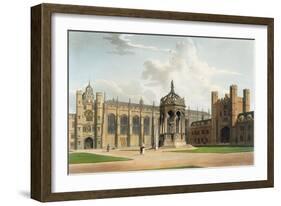 Court of Trinity College, Cambridge, from "The History of Cambridge", Pub. by R. Ackermann, 1815-William Westall-Framed Giclee Print