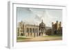 Court of Trinity College, Cambridge, from "The History of Cambridge", Pub. by R. Ackermann, 1815-William Westall-Framed Giclee Print