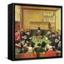 Court of Wards and Liveries, Presided over by the Master of the Court, Lord Burghley (1520-98),…-null-Framed Stretched Canvas