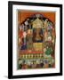 Court Scene from Shahnama, 14th century Iran Timurid Period-null-Framed Giclee Print