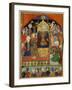 Court Scene from Shahnama, 14th century Iran Timurid Period-null-Framed Giclee Print