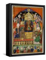 Court Scene from Shahnama, 14th century Iran Timurid Period-null-Framed Stretched Canvas