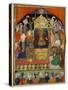 Court Scene from Shahnama, 14th century Iran Timurid Period-null-Stretched Canvas