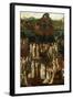 Court Society in Front of a Burgundian Castle-Jan van Eyck-Framed Giclee Print